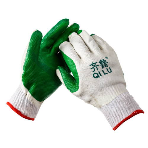 Factory direct sales Qilu film anti-cut and stab-proof gloves labor protection gloves direct sales dipped rubber wear-resistant work labor protection gloves