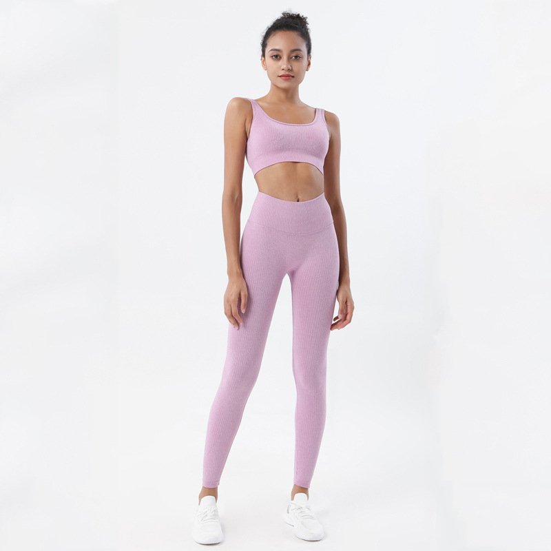 Traje pantalón sujetador loto púrpura