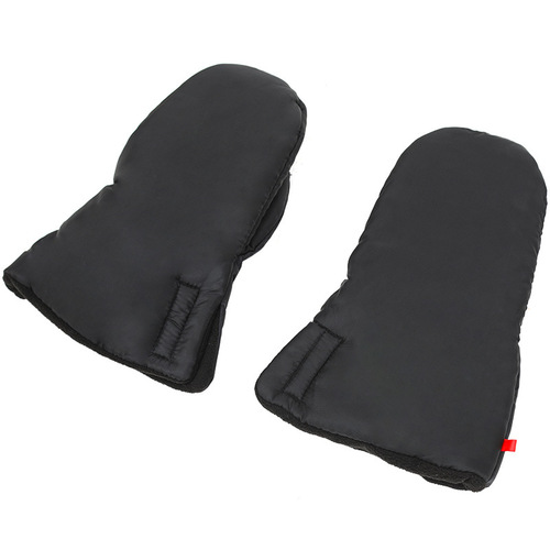 Factory direct supply of autumn and winter baby stroller warm gloves, windproof and cold-proof plus velvet and thickened stroller handle gloves and hand covers