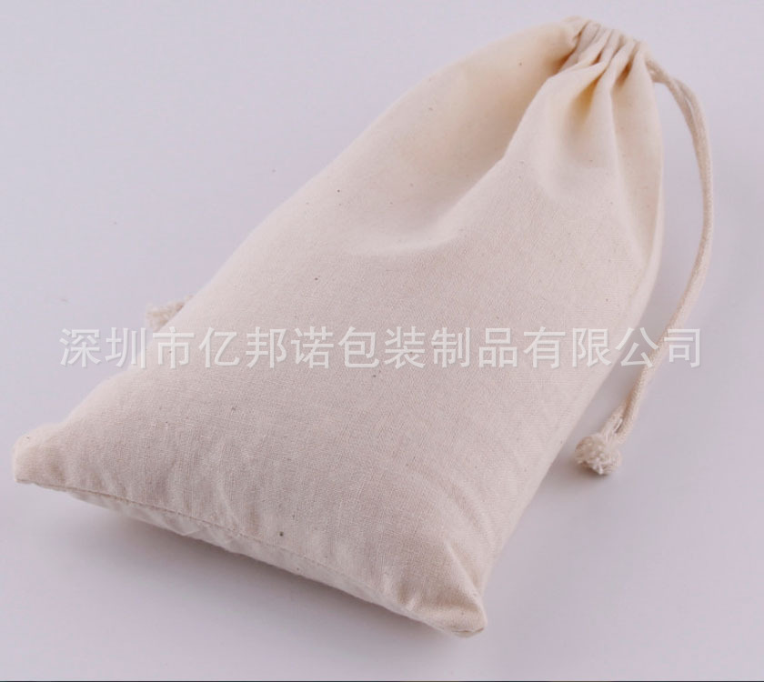长期供应 棉布束口袋 可加印LOGO拉绳棉布袋 米袋 抽绳束口袋