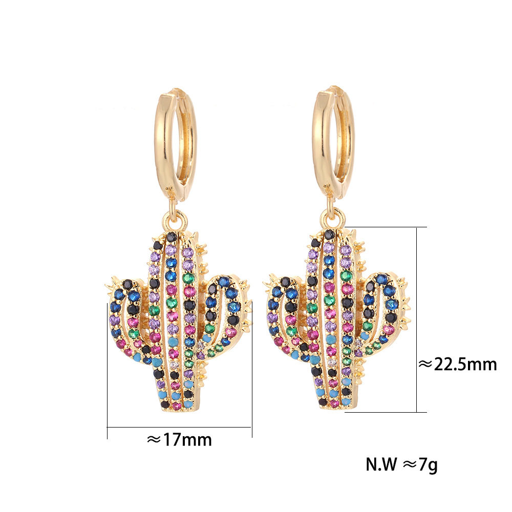 10g Weight Zircon Inlay Material Earrings Classification Housewarming, Anniversary, Business, Wedding, Travel, Birthday, Festival Occasion Copper Material Geometric Pattern Women'S Gender Plating Design Fashion Style Copper Plating Geometric Zircon 44
