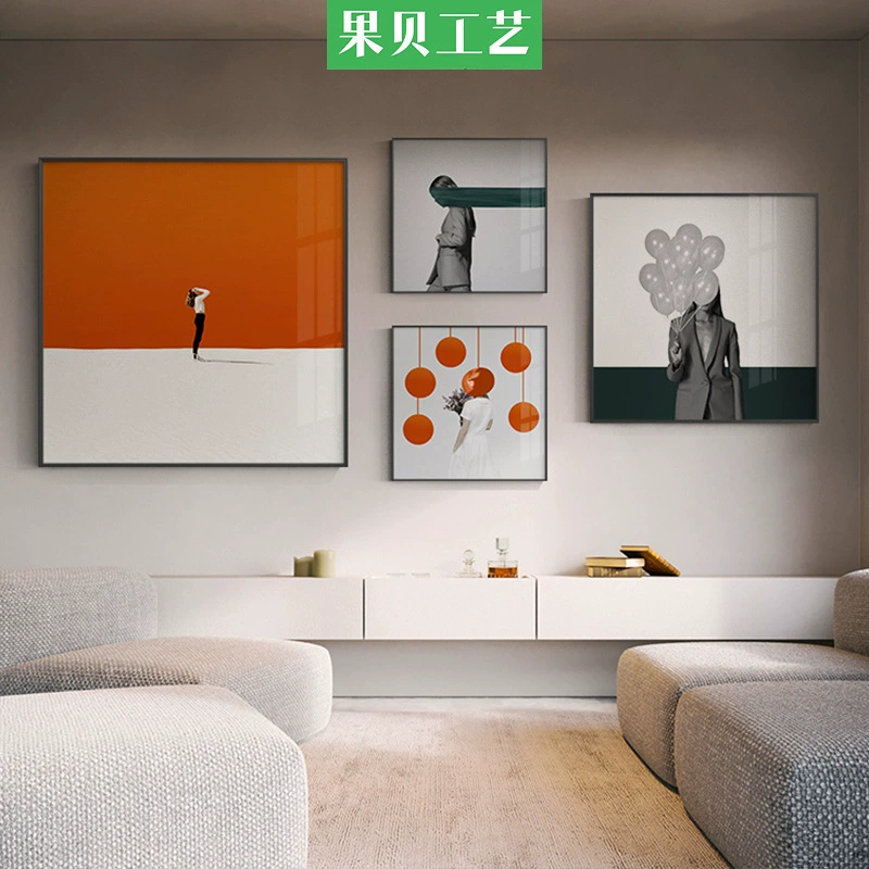 Хендай Simple Living Room декорация картина персональность комбинация диван задний фон настенная картина творческий Nordic ресторан фреска