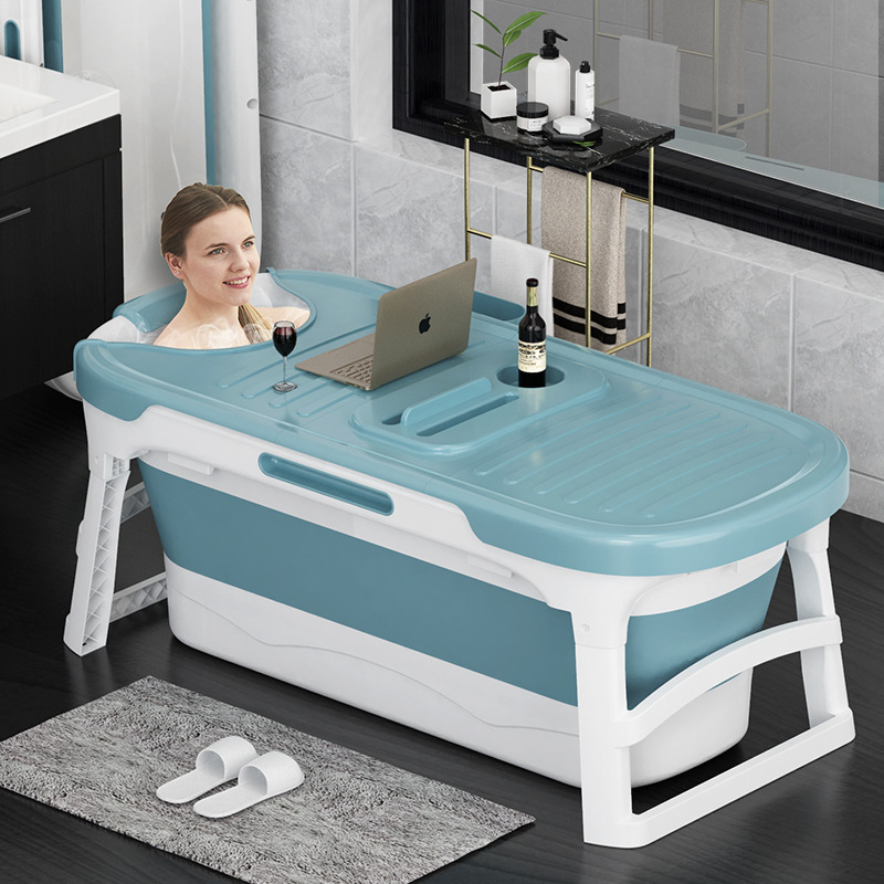 泡澡桶大人折叠浴桶洗澡按摩沐浴桶成人家用全身浴缸加厚泡澡神器|ms