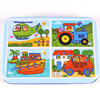 Wooden tin box, cartoon brainteaser, children's smart toy, early education, wholesale