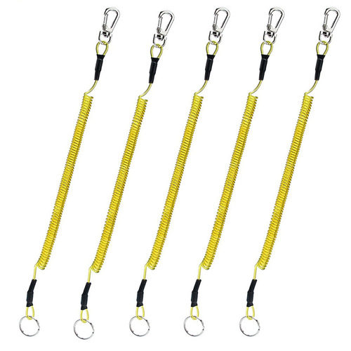 Steel wire spring rope keychain tpu elastic rope key lanyard fishing lost rope Guangdong factory direct sales