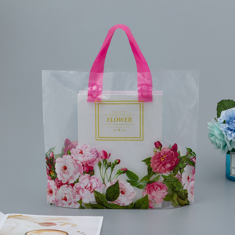 Nueva tienda de ropa engrosada bolso bolsa de embalaje bolsa de regalo cosméticos bolsa de compras bolsa de plástico logotipo personalizado