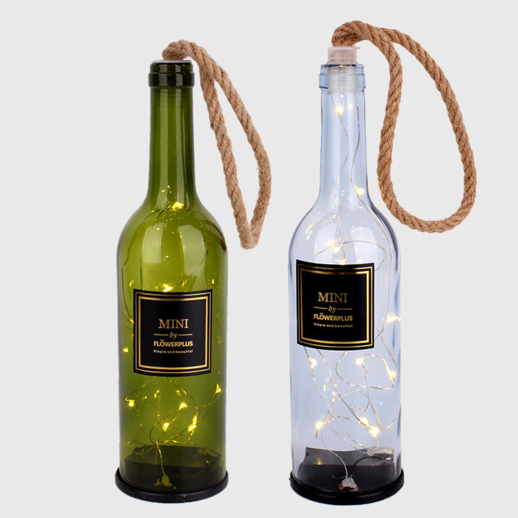 发光灯红酒瓶