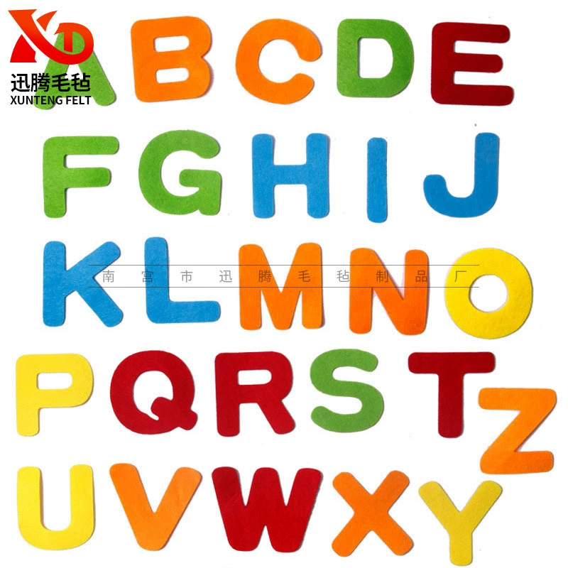 Войлок DIY трехмерные буквы и цифры настенные наклейки аксессуары детский сад украшения для детской комнаты конфеты цвет наклейки фабрика