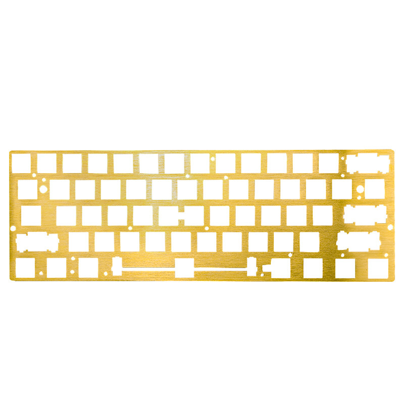 DIY customized mechanical keyboard positioning plate 60% GH60 GK61 GK64CNC brushed brass positioning plate