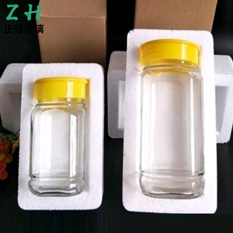 批发蜂蜜瓶500克1000克 1斤装2斤装大八角小八角蜂蜜玻璃瓶 带盖