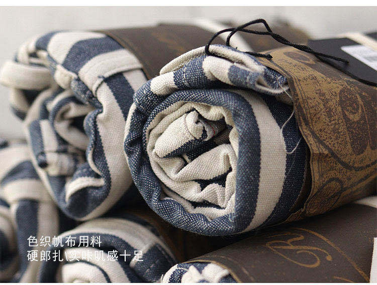 Amey's men's shorts were worn in slim shorts and retro navy blue and white canvas striped five-point trousers 7 gGqUif2gxdSGFui65Mga1PJCsT2SeXT50diR