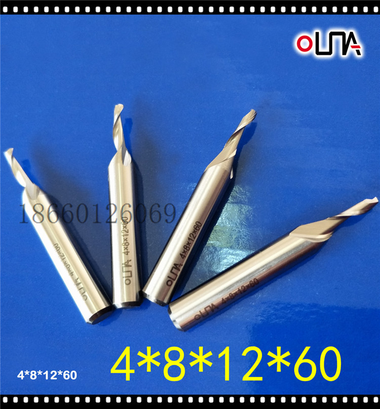 OUNA Imitation milling cutter 4*8*12*60 Aluminum windows and doors Equipment Parts Bridge aluminum Copying milling M42 Cobalt