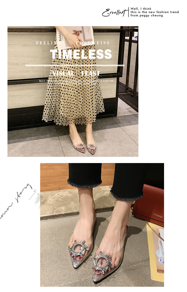 Sandali Sun Diamond 2024 Nuova fascia estiva trasparente con tacchi alti a punta Scarpe da donna Taglia 43_voghion.com