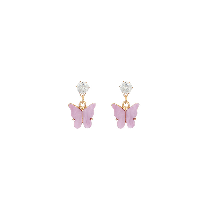 Fashion New Zircon Butterfly Tide New Acylic Earrings For Women display picture 7