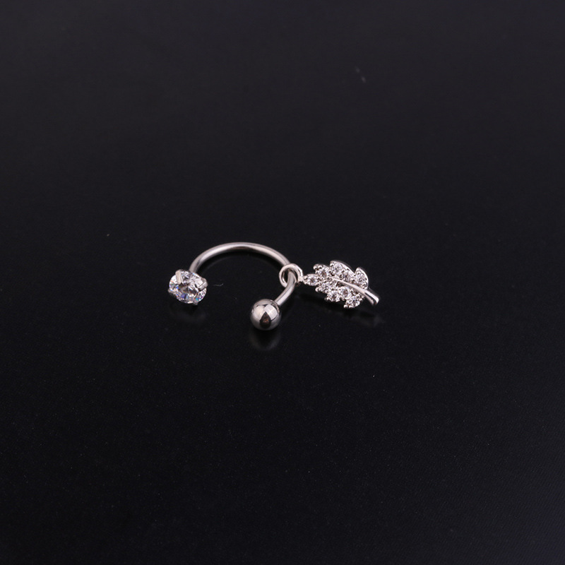 Ear Cartilage Rings & Studs Geometric 316 Stainless Steel  Copper Inlaid Zircon display picture 20