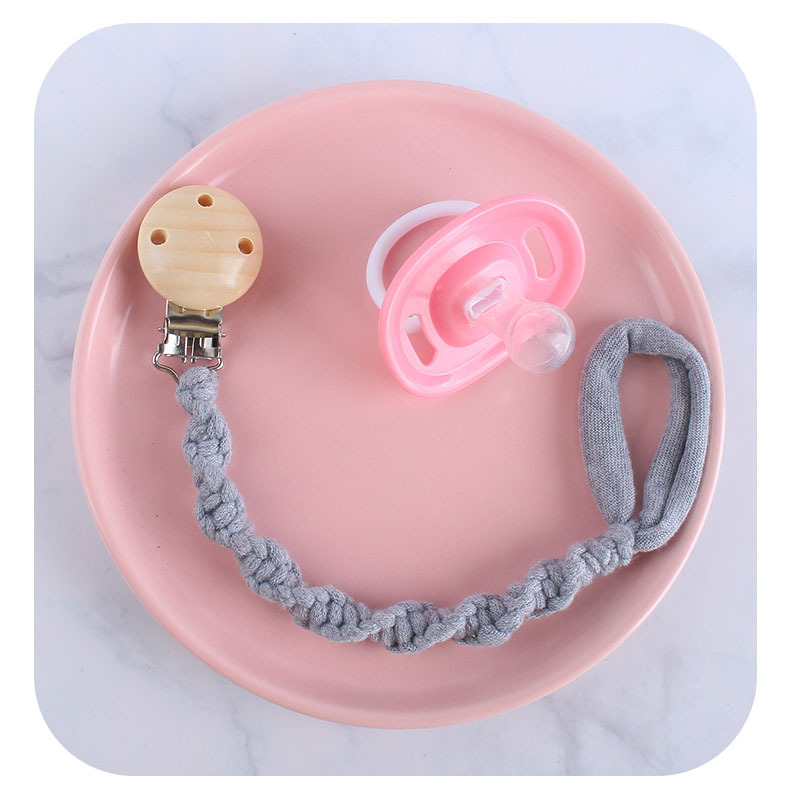 Venta caliente popular Hemu chupete clip de juguete DIY bebé creativo hecho a mano tejido chupete cadena chupete cuerda