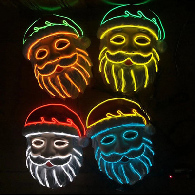 Mask Luminous mask New Spot Santa Claus Jubilation Funny prop Christmas New products