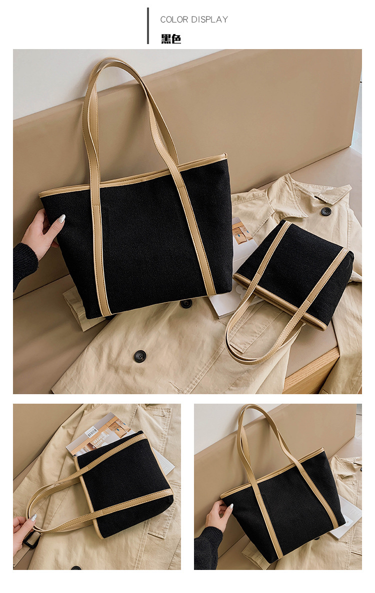 New Trendy Simple Portable Large-capacity Fashion One-shoulder Handbag display picture 11