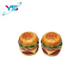 手绘陶瓷面包椒盐瓶套装 创意汉堡造型调味罐 环保厨房日用餐具