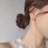 Earrings, small zirconium, simple and elegant design, 925 sample silver, internet celebrity