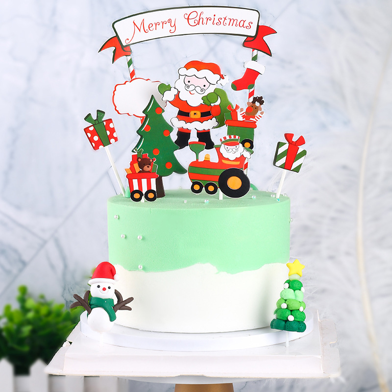 Рождество торт декоративный санта-клаус назад подарок торт Заключение декоративный рождество торт декоративный Подключение -ин