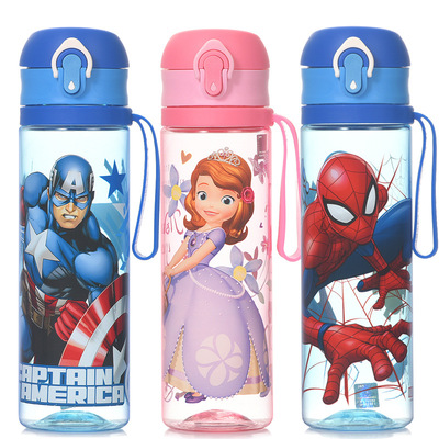 迪士尼儿童水杯小学生防摔吸管杯夏季幼儿园宝宝水壶便携直饮水杯