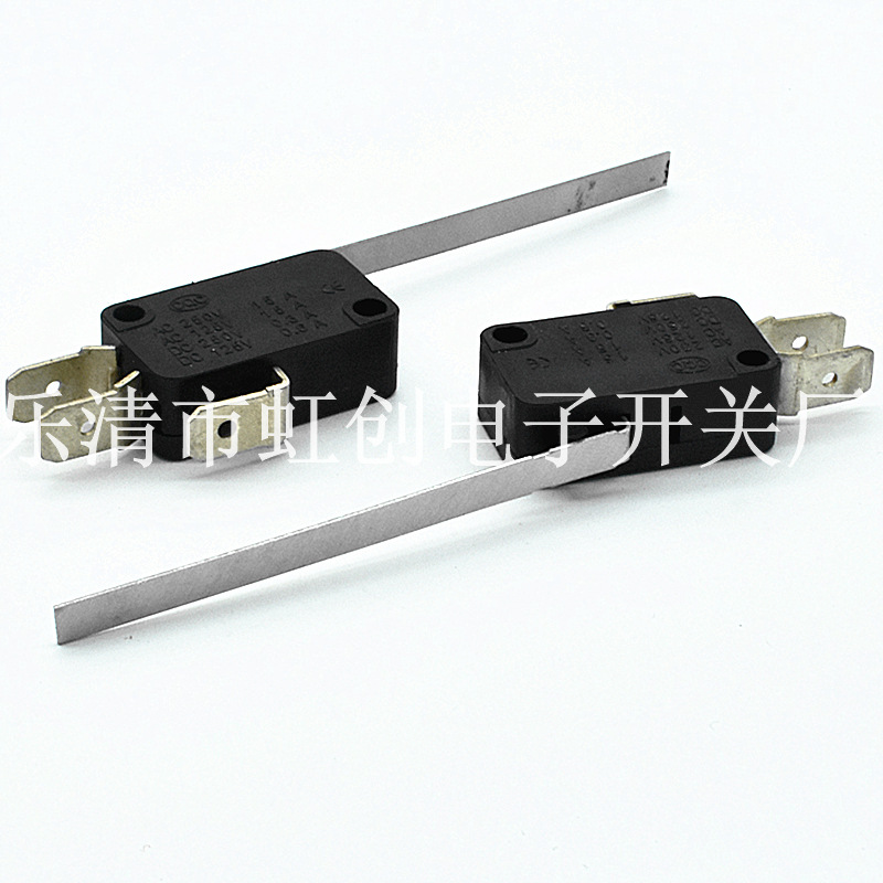 微动开关 KW7大微动开关 洗衣机上排水开关 带柄限位开关行程开关