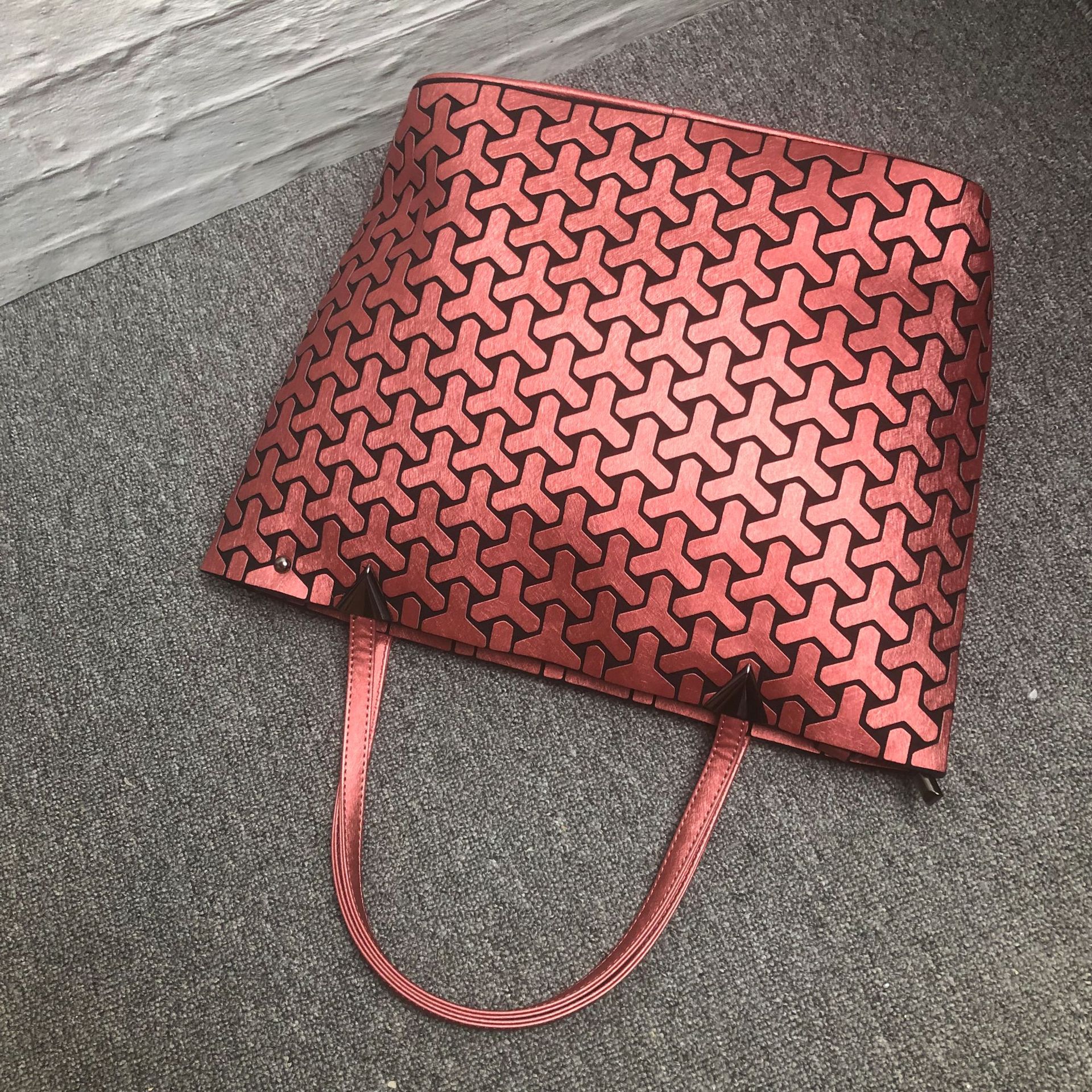 Women's Silk Bucket Bag Geometric Shoulder Handbag For Women_voghion.com