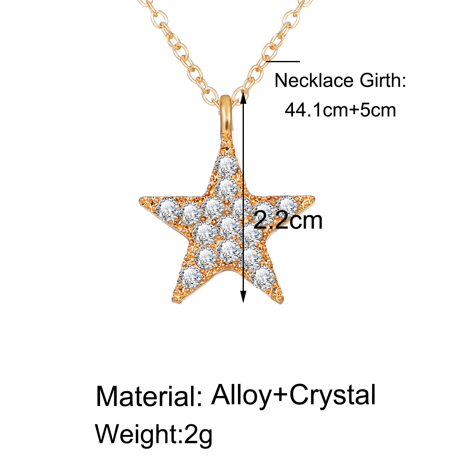 Bijoux De Mode Nouvelle Créative Diamant Creux Soleil Étoile Lune Pendentif Collier En Gros Nihaojewelry display picture 3