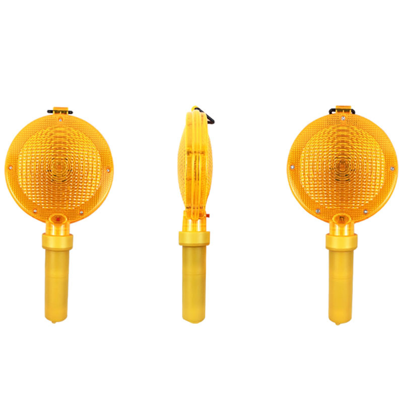 安全手持式梅花灯 手持警示大饼 灯LED路障灯频闪灯 路锥灯指示灯|ms