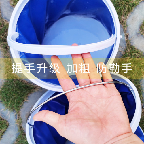 Folding bucket plastic handle multifunctional portable outdoor folding bucket fishing bucket car car wash bucket folding bucket