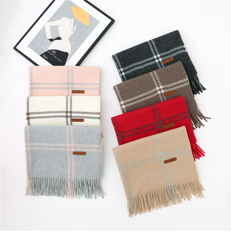 Double-line Plaid Scarf display picture 22
