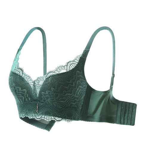 New Latex Cotton Seamless Underwire Lace Bra for Small Bust Clustering Adjustment Type to Reduce Side Boobs Sexy Women's Intimate Apparel