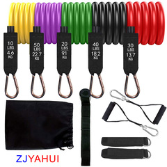 11件套登山鈎拉力器 拉力帶乳膠TPE織帶繩 葫蘆鈎阻力帶 健身訓練