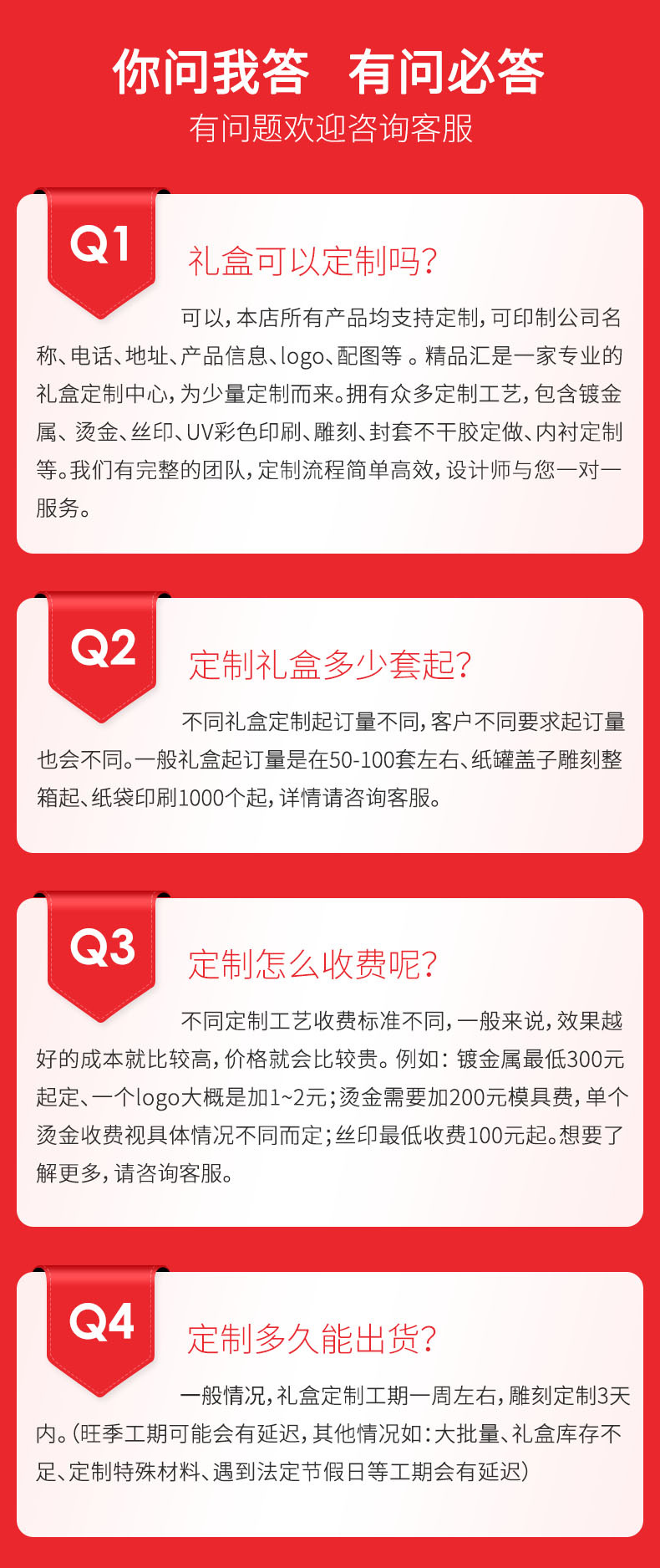 礼盒定制模板问答