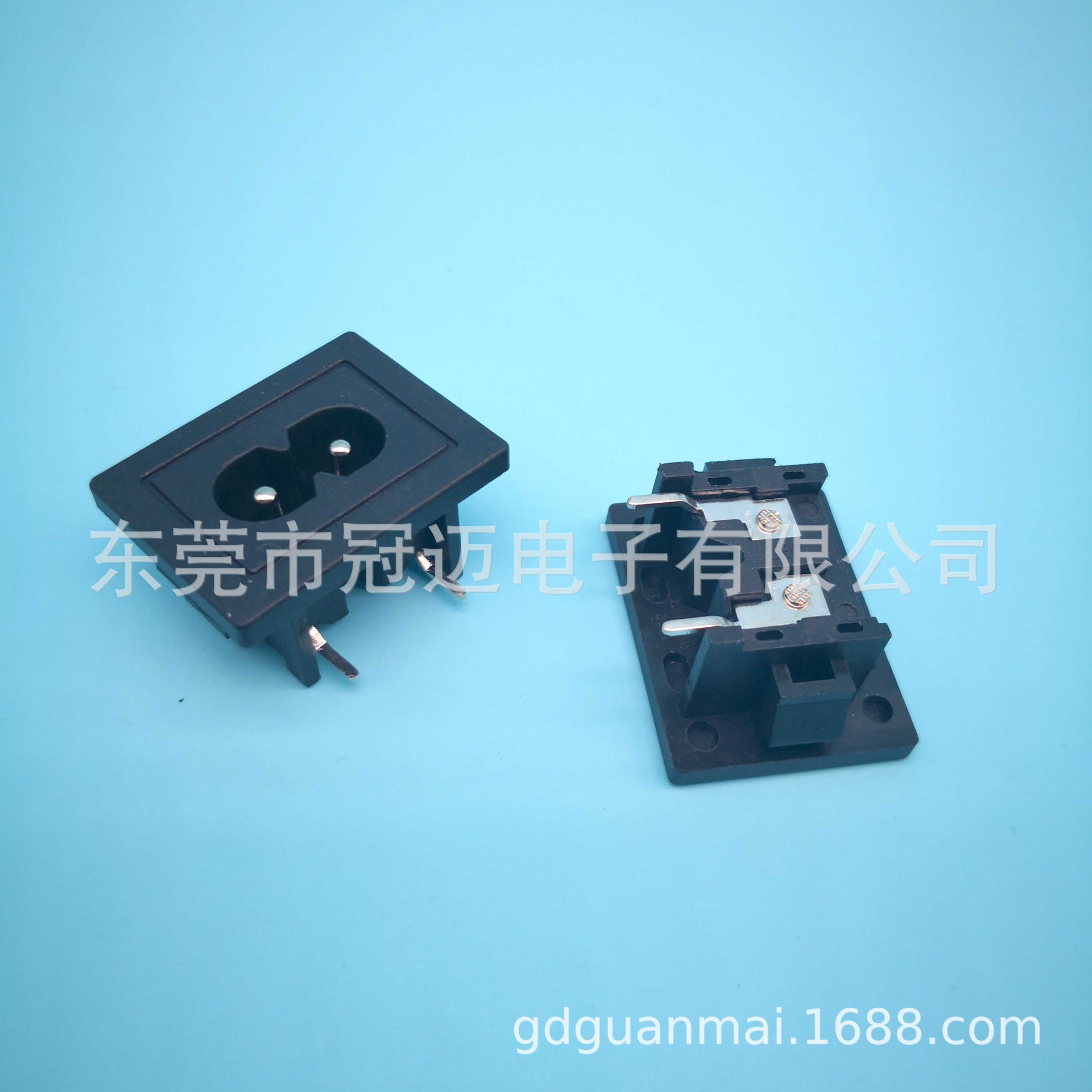 DB-8-8P22 电源插座 八字 8字 C8两孔AC座子 31*24mm 适配器电源