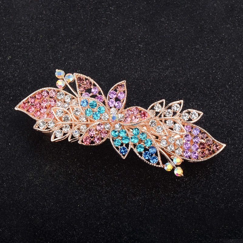 Metal Hairgrip Hairpin, Korean Style Floral Barrette, Adult Decorative Clip, 9×4×4 cm