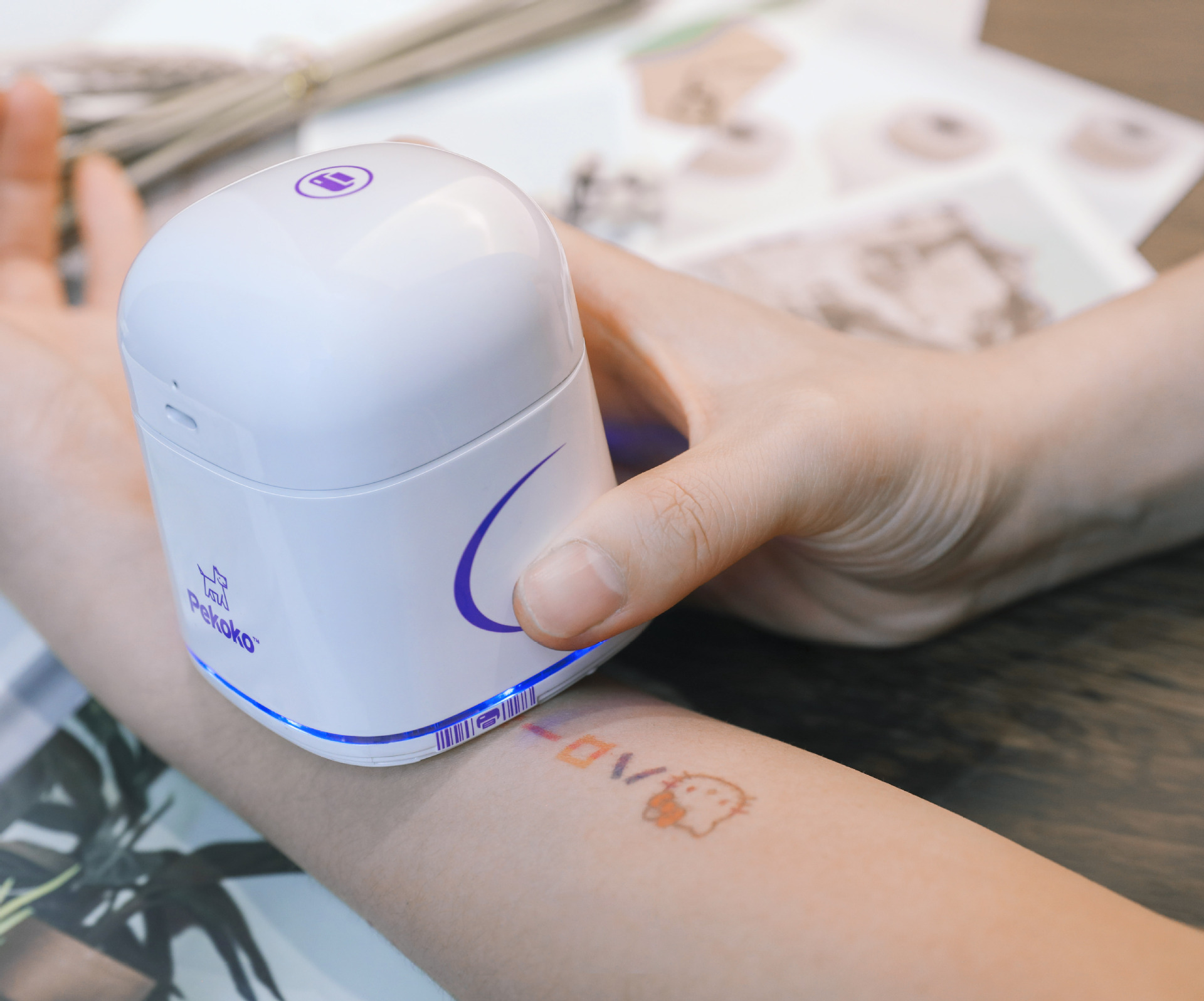 Pekoko皮可可彩色标签打印机K1手持便携蓝牙迷你喷墨打印机MBrush|ms