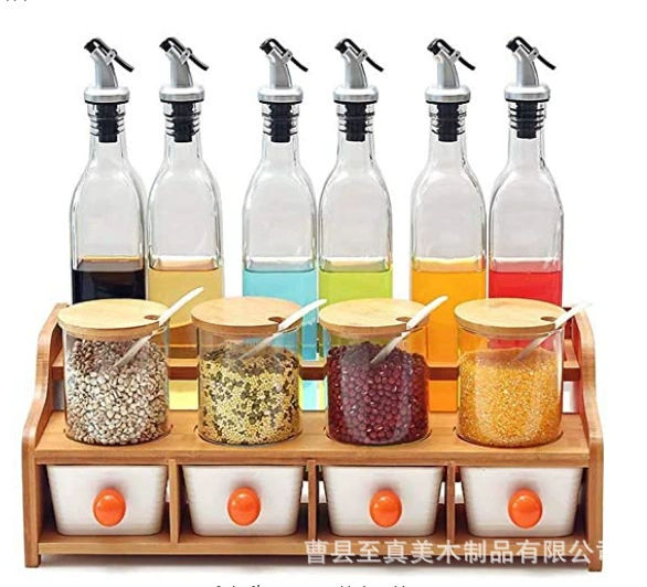 Деревянная подставка для приправ кухонные принадлежности Многофункциональная подставка для приправ коробка для хранения приправ креативная бутылка для соуса