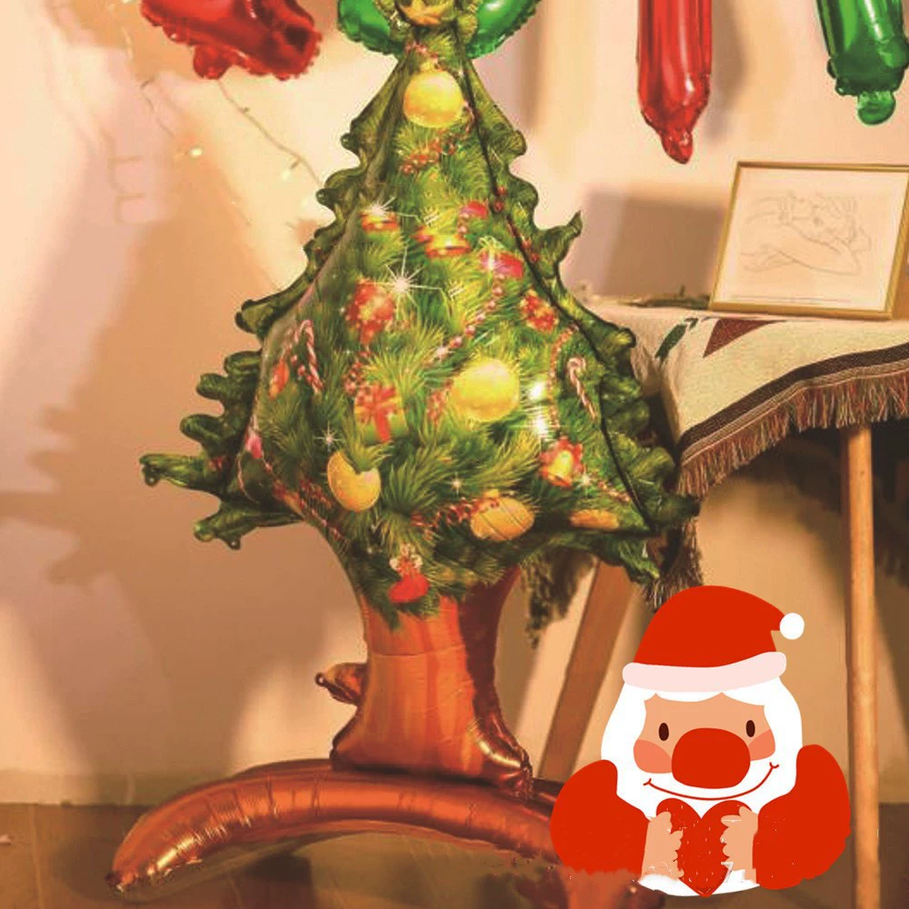 2021 Новый Рождественский алюминиевый воздушный шар буквы красный и зеленый костюм стоящее украшение елочный шар трансграничная оптовая продажа