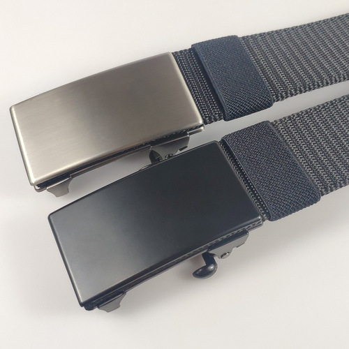 Factory direct supply, toothless automatic buckle, thickened nylon belt for men, no character, high-end alloy buckle, customizable LOGO