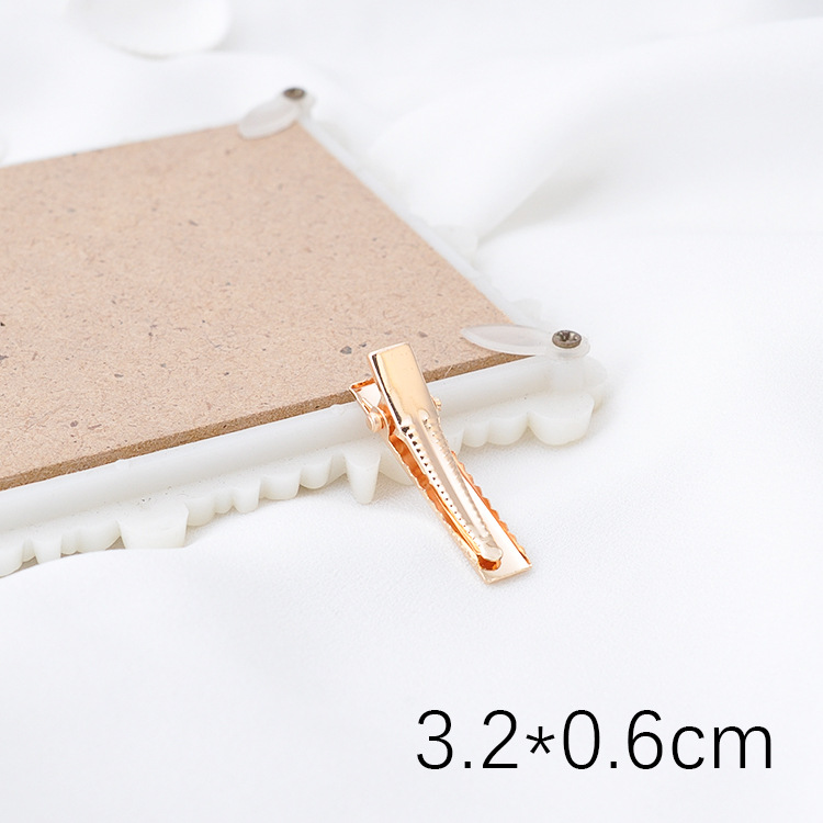 Clip de pico de pato dorado clip lateral clip cuadrado horquilla colgante plateado color retención accesorios para el cabello tocado accesorios de material hecho a mano básico