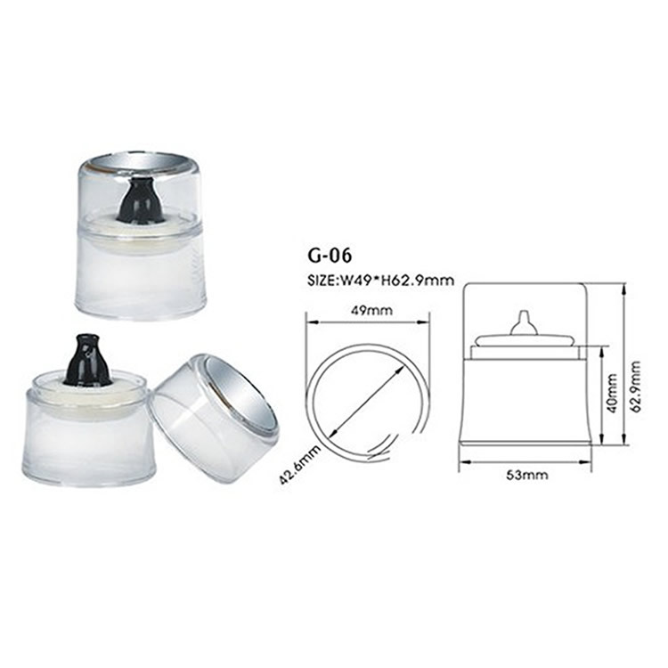 定制透明PS 带镜子化妆刷壳 粉扑盒