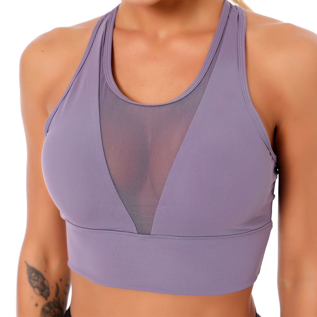 double-sided nylon without steel ring sports bra  NSLX20237