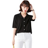 2021 spring and summer Korean women’s ice silk short sleeve T-shirt