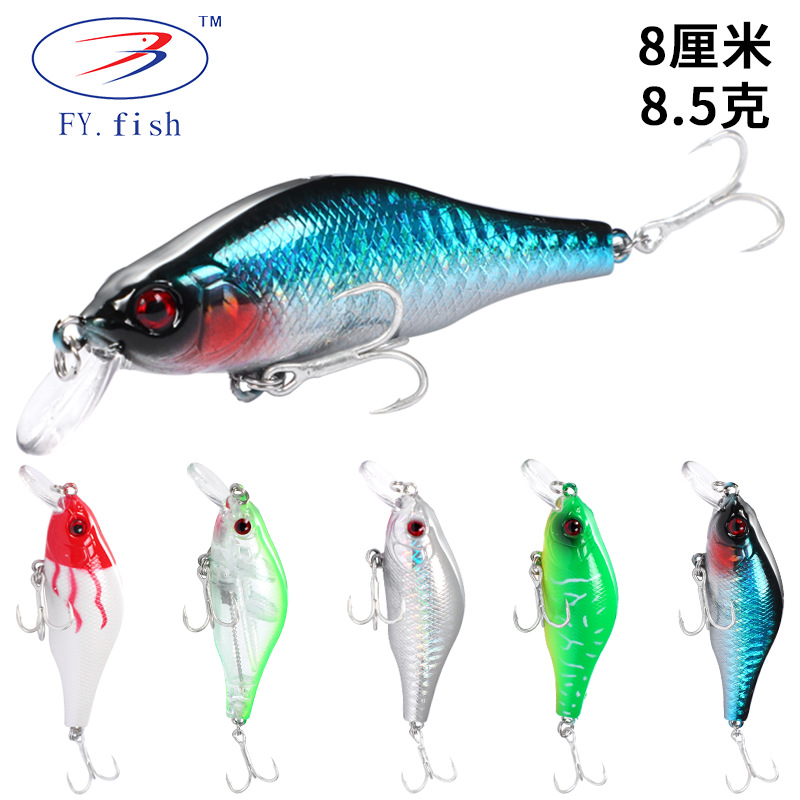 Cross border Road sub bait Magnet Little Fat 8CM/8.5g freshwater Fishing Simulation Fish Lure AliExpress