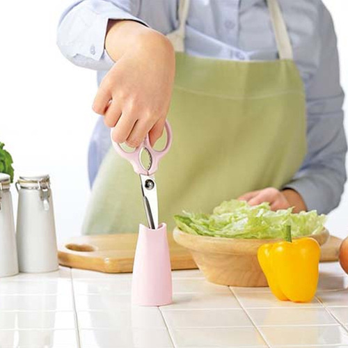 Shimomura Shimomura Japanese Kitchen Stainless Steel Scissors Multifunctional Scissors with Holder Magnetic Chicken Bone Scissors