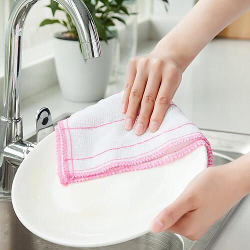 5-layer cotton rag, microfiber dishwashing cloth, non-woven fabric, non-stick oil, clean kitchen, lazy person, water-absorbing household