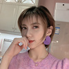 Big earrings, retro brand three dimensional universal silver needle heart-shaped, silver 925 sample