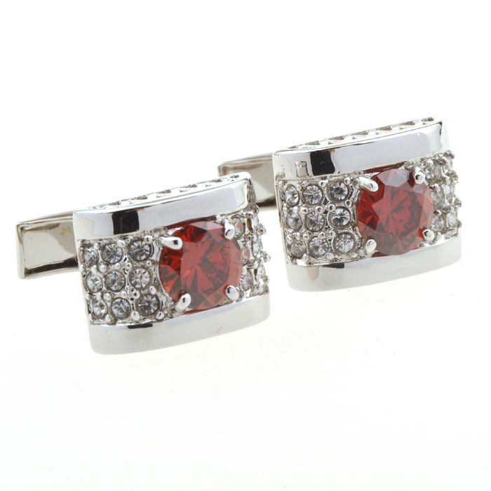 Gemstone Cufflinks For Shirts - Elegant Crystal Zircon Designs_voghion.com